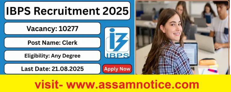 IBPS Clerk Recruitment 2025-  Online  Apply, 10277 Post